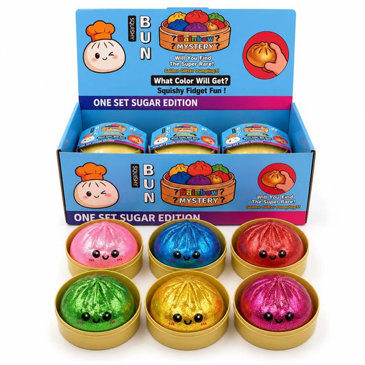 Glitter Squishy Bun Toy
