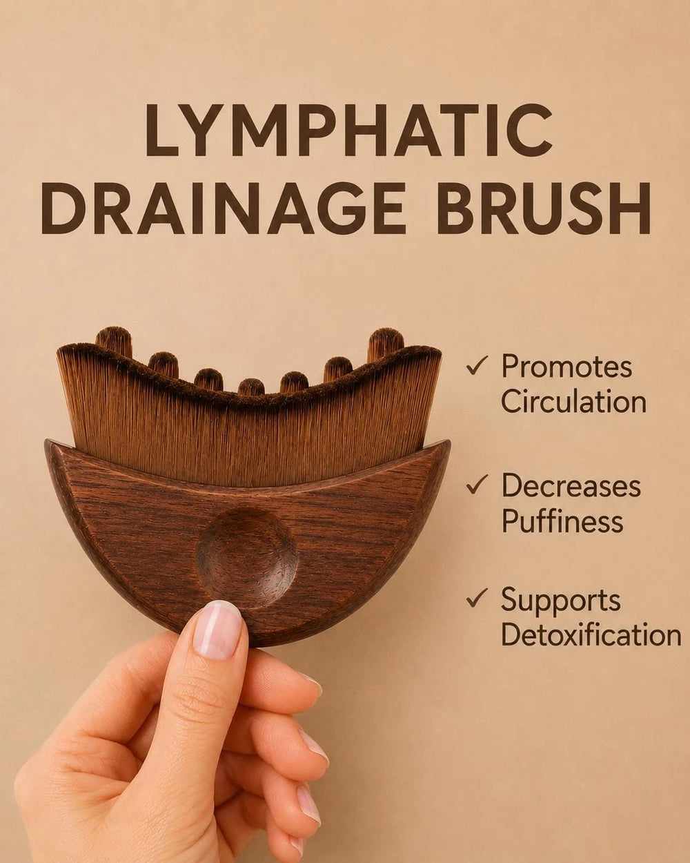 Lymphatic Drainage Face Wood Brush