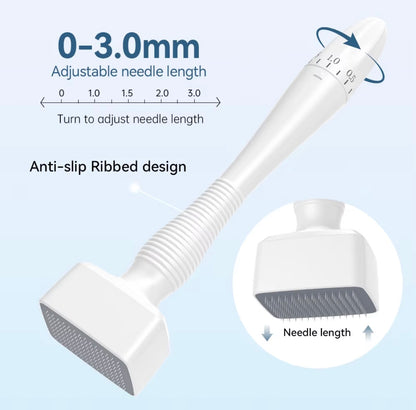 140A-Pin Adjustable Derma Stamp 0–3.0mm Micro-needling Tool for Face & Scalp
