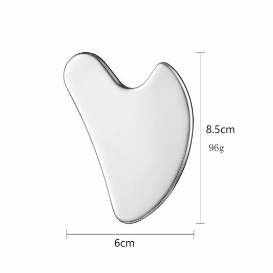 304 Real Stainless Steel GuaSha – Large Heart-Shaped Facial & Lymphatic Drainage Tool